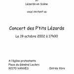Concert du samedi 19 octobre 2002